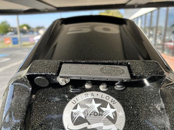 Slide: The Image of Close-up of Delta 18 boat engine, Delta Boatworks, 2024 model. - 9