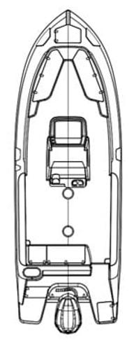 Slide: The Image of Top view of 2024 Edgewater 230CC Center Console boat layout. - 32