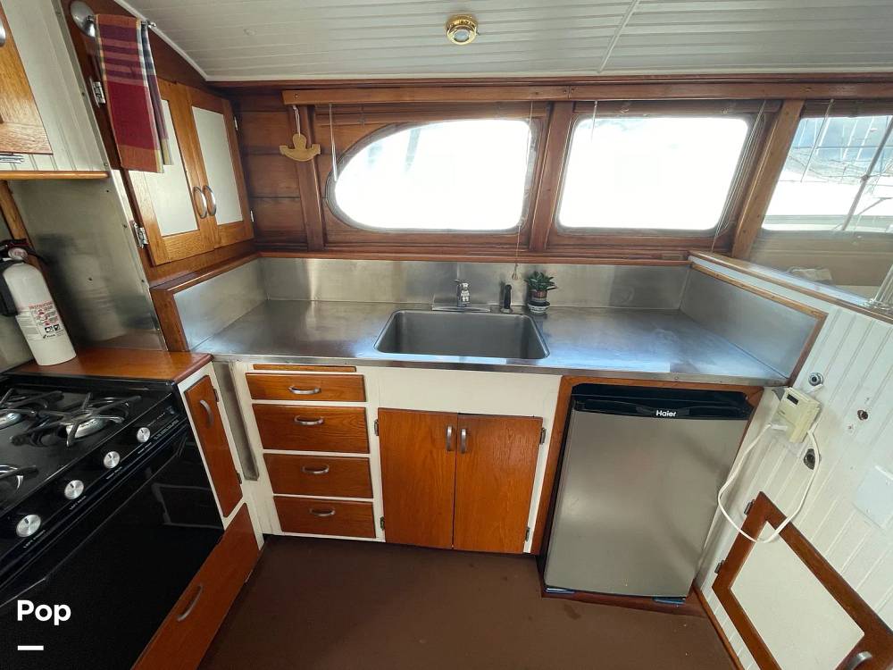 Slide: The Image of Ed Monk Tri Cabin Canoe Stern Diesel Motor Yacht 1951 - 14722939