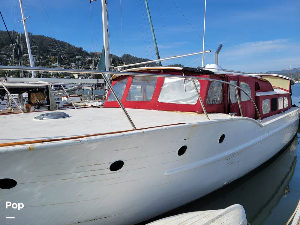 Slide: The Image of Ed Monk Tri Cabin Canoe Stern Diesel Motor Yacht 1951 - 14784911