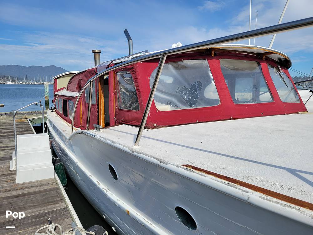 Slide: The Image of Ed Monk Tri Cabin Canoe Stern Diesel Motor Yacht 1951 - 14784899