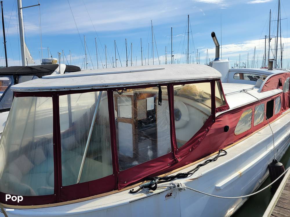 Slide: The Image of Ed Monk Tri Cabin Canoe Stern Diesel Motor Yacht 1951 - 14784903