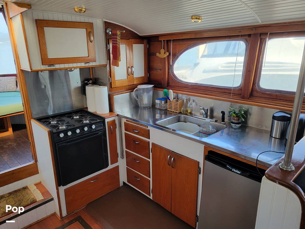 Slide: The Image of Ed Monk Tri Cabin Canoe Stern Diesel Motor Yacht 1951 - 14784982