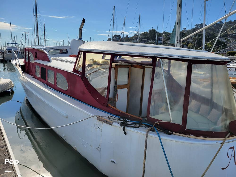 Slide: The Image of Ed Monk Tri Cabin Canoe Stern Diesel Motor Yacht 1951 - 14784904