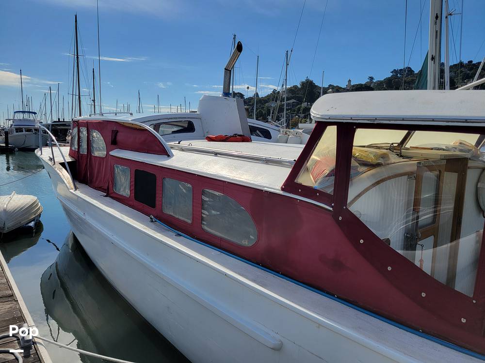 Slide: The Image of Ed Monk Tri Cabin Canoe Stern Diesel Motor Yacht 1951 - 14784905