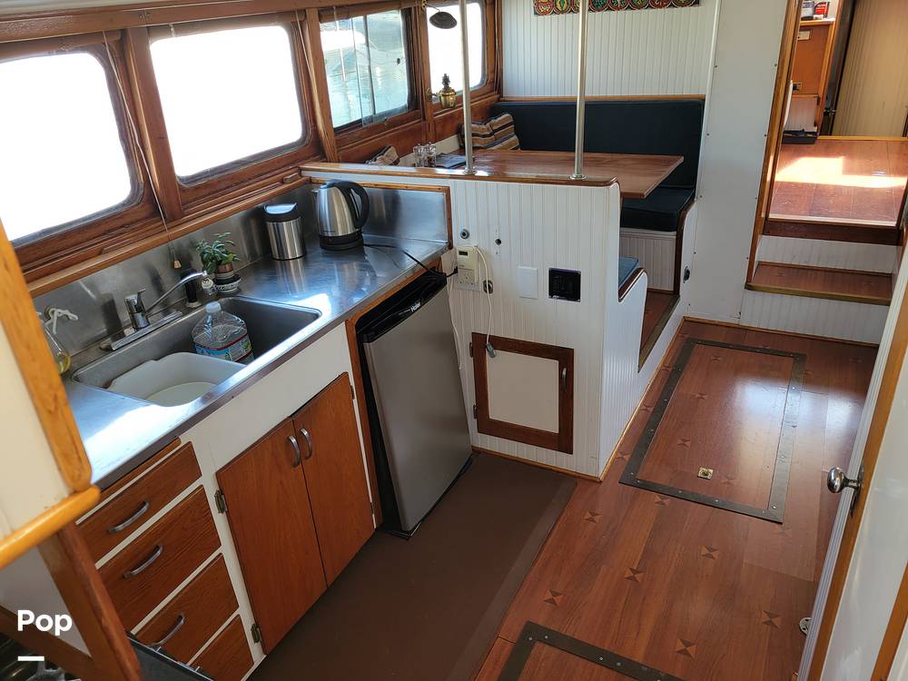 Slide: The Image of Ed Monk Tri Cabin Canoe Stern Diesel Motor Yacht 1951 - 14785013