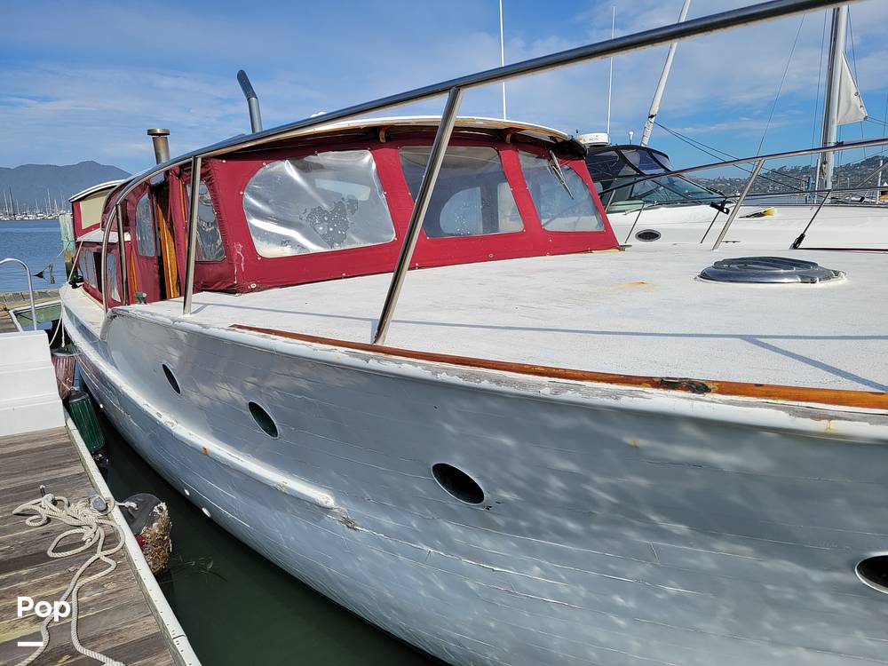 Slide: The Image of Ed Monk Tri Cabin Canoe Stern Diesel Motor Yacht 1951 - 14785017