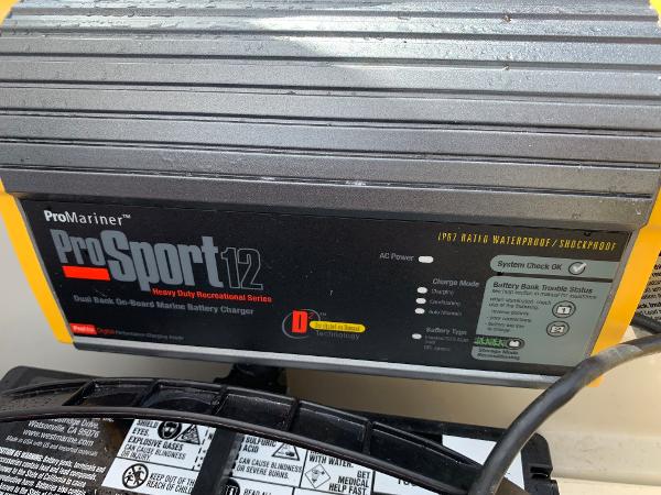 Slide: The Image of ProMariner ProSport 12 marine battery charger on 2015 Epic 22SC Bay Boat. - 20