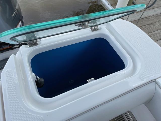 Slide: The Image of Open storage compartment on 2020 Everglades 255 CC boat. - 12