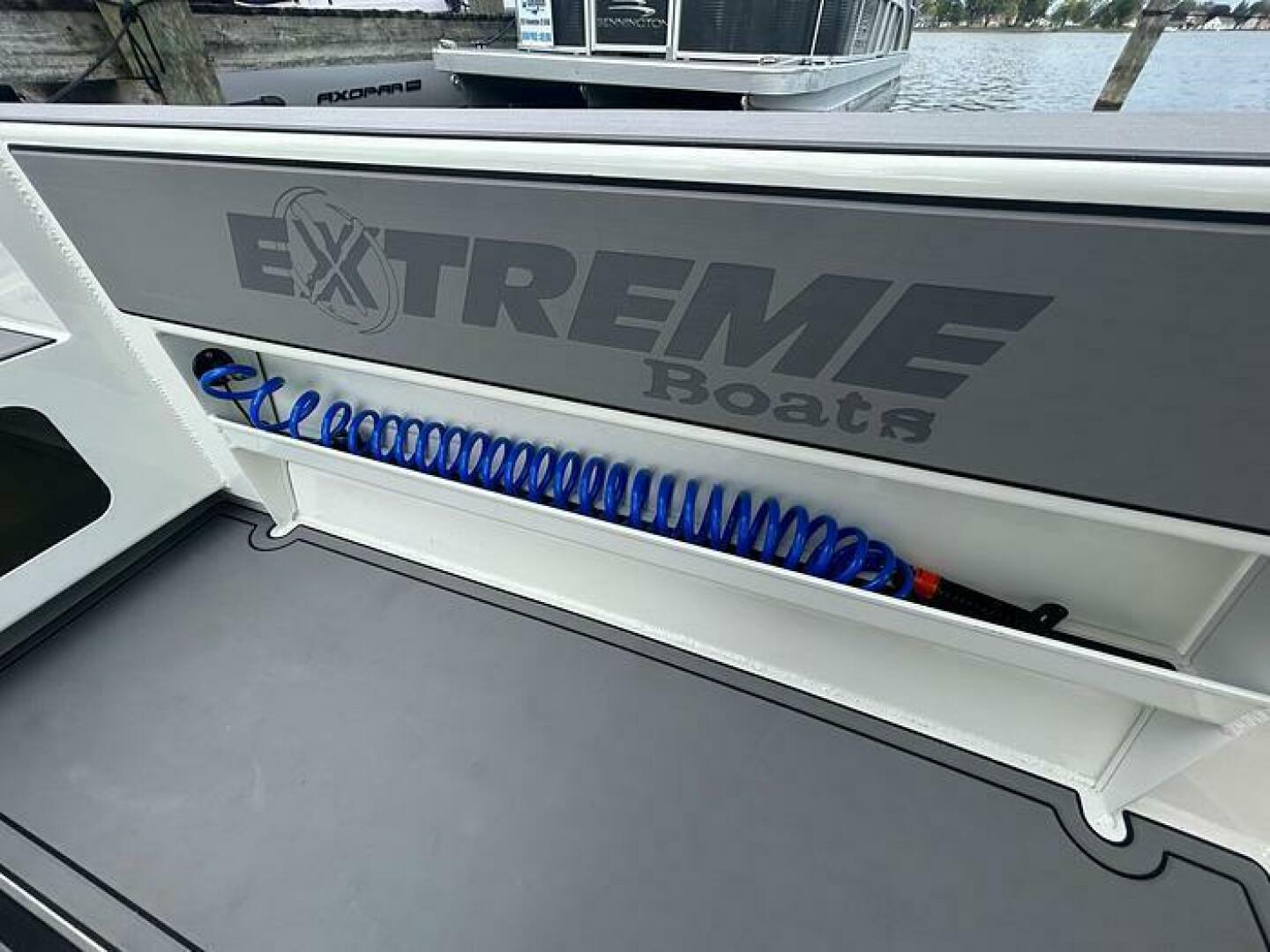 Slide: The Image of Extreme Boats 645 21' Center Console Logo View of Aqua Mat Extreme Logo on theExtreme Boats 645 21' Center Console - 5254819