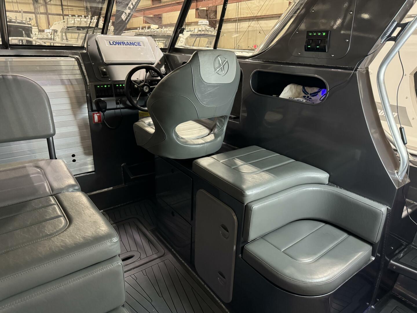 Slide: The Image of 2020 Extreme Boats 795 Walk Around Curved Seating Starboard Side Optional curved seating on the 2020 Extreme Boats 795 Walk Around - 5311271