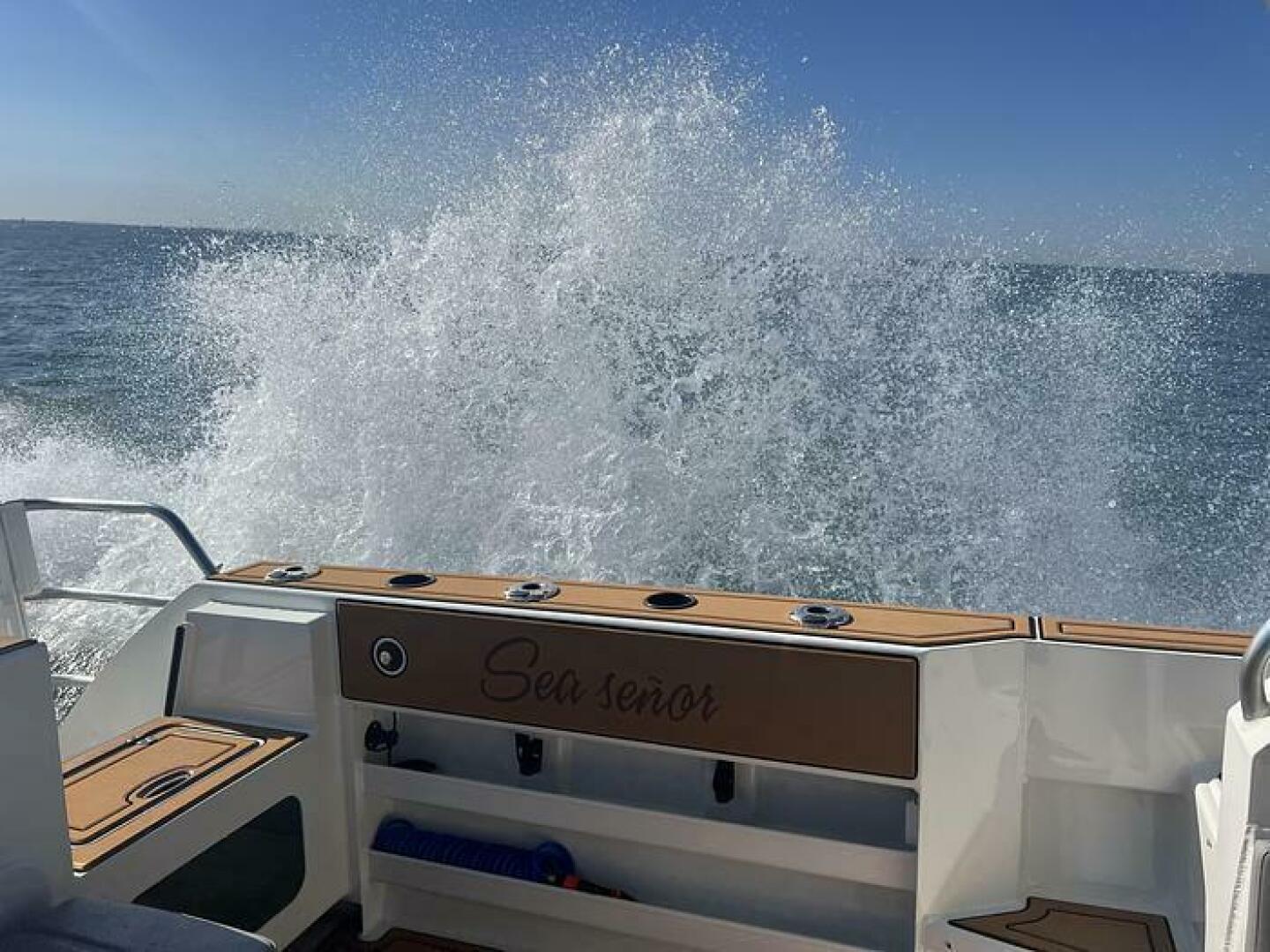 Slide: The Image of Dry Runnig Boat, Even in Rough Waters  Hull Design on the Extreme Boats 795 Walk Around 26' leave you dry even on the aft deck  - 5184987