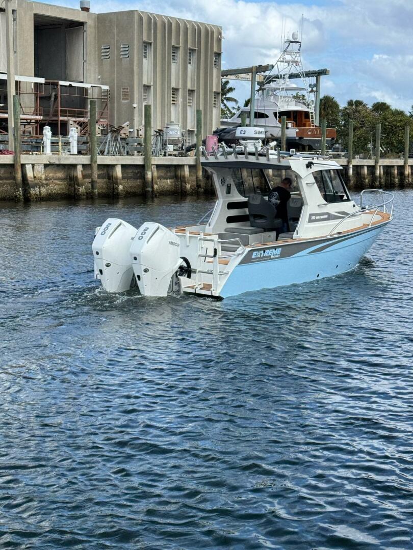 Slide: The Image of Twin 200hp 2024 Extreme Boats 795 Walk Around 26' Stern View on the 2024 Extreme Boats 795 Walk Around 26' with Twin Mercury 200hp - 5184849
