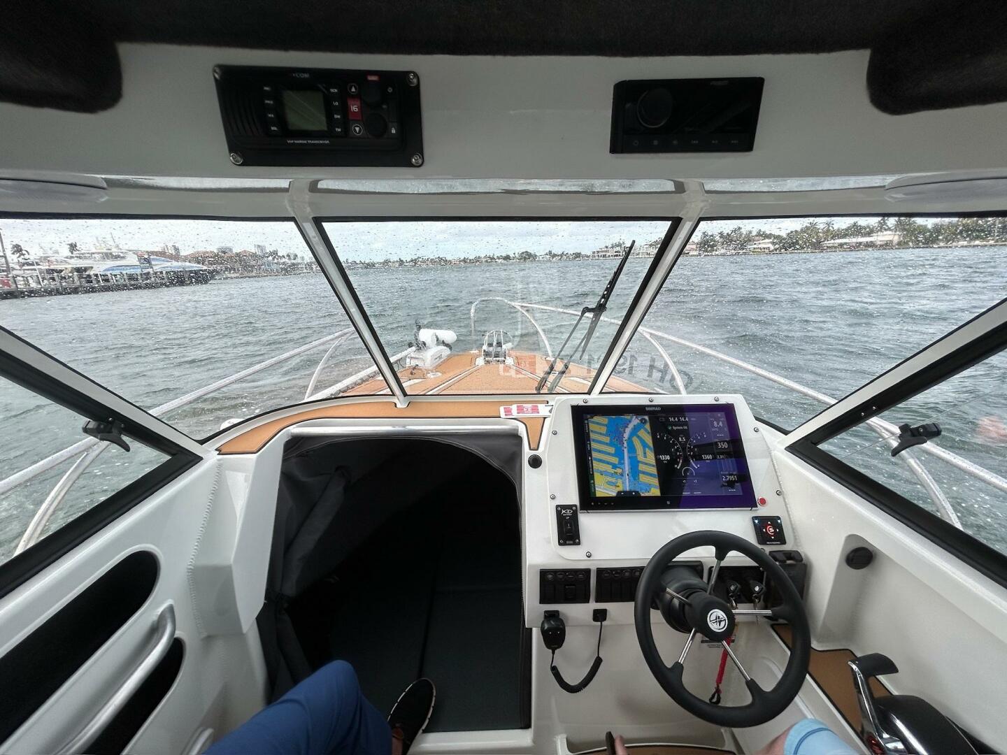 Slide: The Image of Helm View on the 2024 Extreme Boats 795 Walk Around 26' Full Electronics ont the 2024 Extreme Boats 795 Walk Around 26' - 5184859