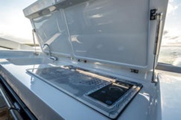Slide: The Image of Outdoor kitchen on 2023 Fairline F//Line 33 Outboard yacht. - 15