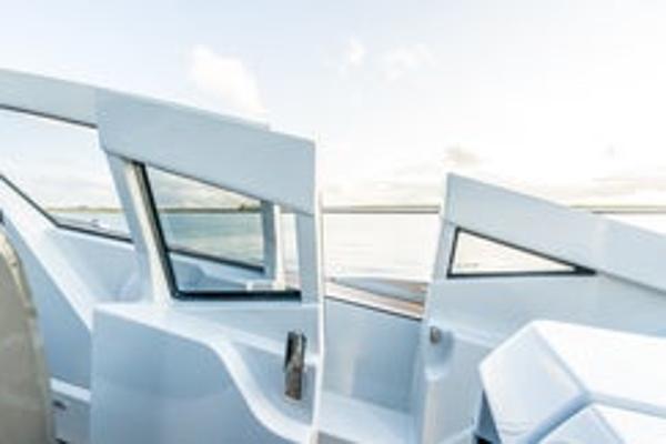 Slide: The Image of 2023 Fairline F//Line 33 Outboard boat interior with modern design. - 18