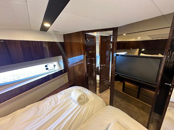 Slide: The Image of Luxurious bedroom interior of 2024 Fairline Targa 45 Open yacht. - 24