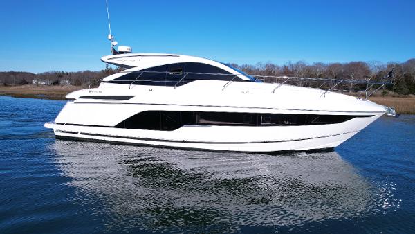 Slide: The Image of 2024 Fairline Targa 45 Open luxury yacht on calm water. - 8