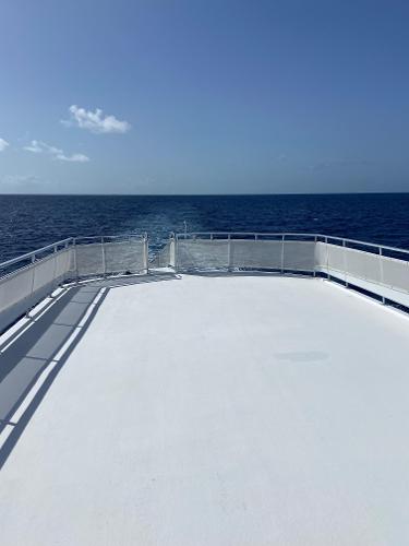Slide: The Image of View from the deck of a 2009 Fantasy Houseboat overlooking the ocean. - 30