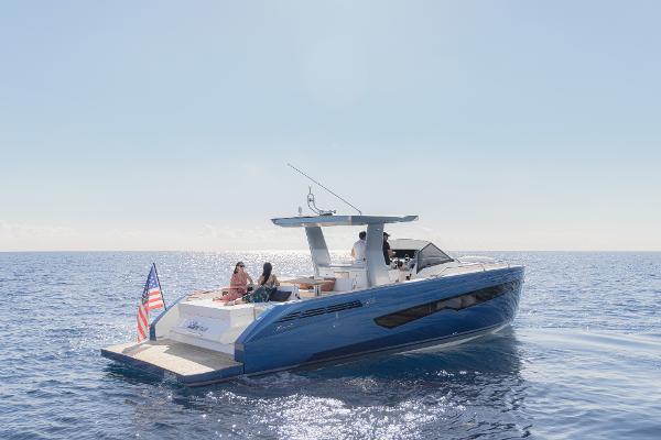 Slide: The Image of 2025 Fiart 43 Seawalker yacht cruising on open water. - 0