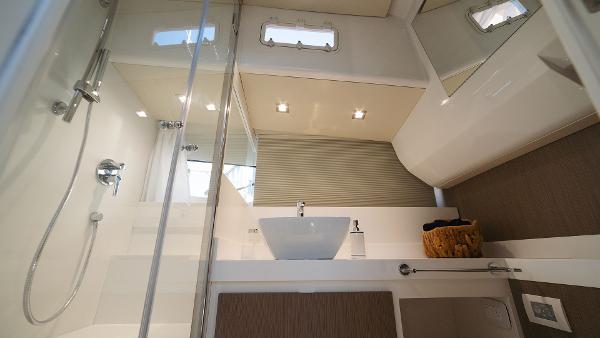Slide: The Image of Modern bathroom interior of 2025 Fiart 43 Seawalker yacht with sleek design. - 11
