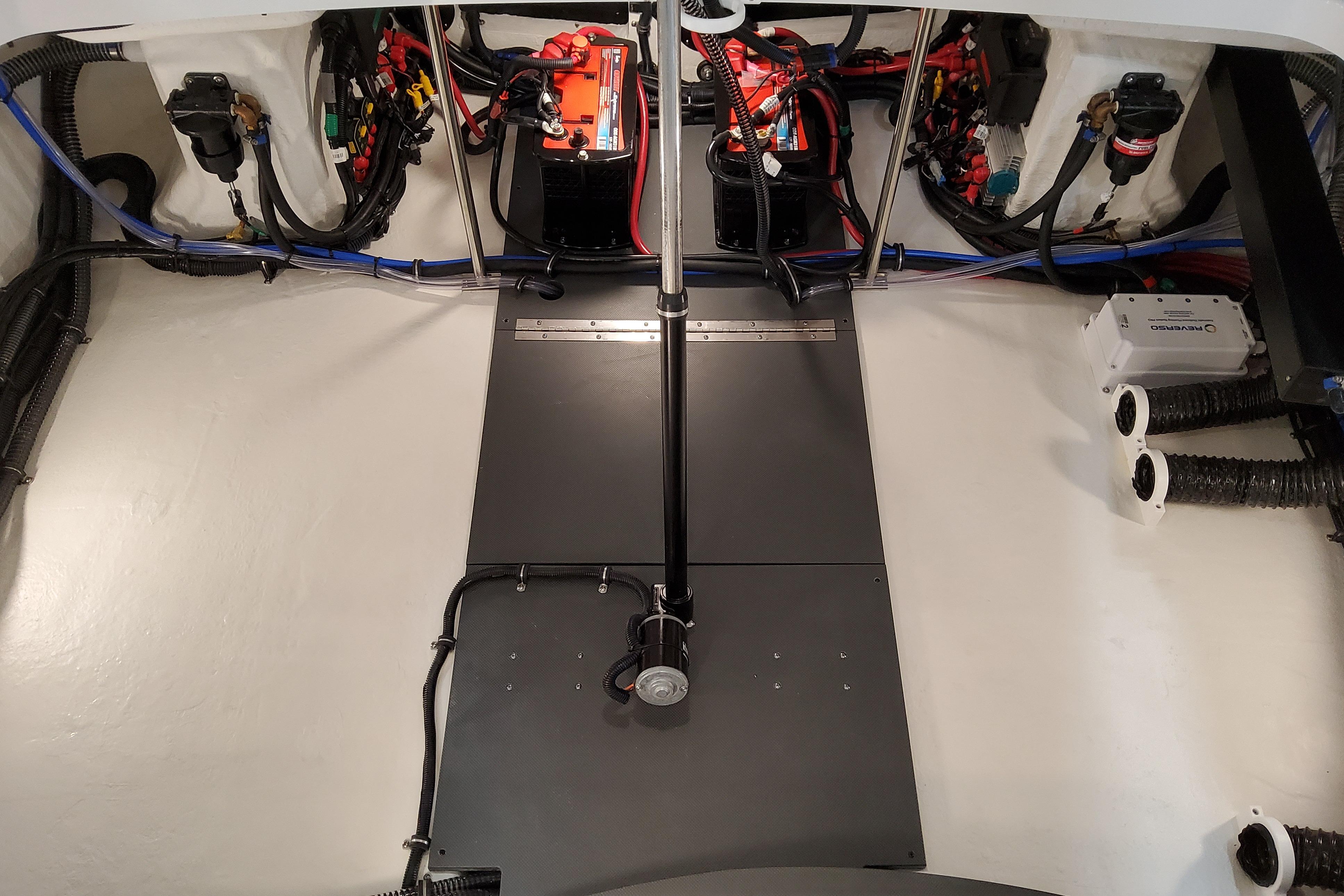 Slide: The Image of Engine compartment of 2026 Formula 310 Bowrider OB, showcasing wiring and components. - 13