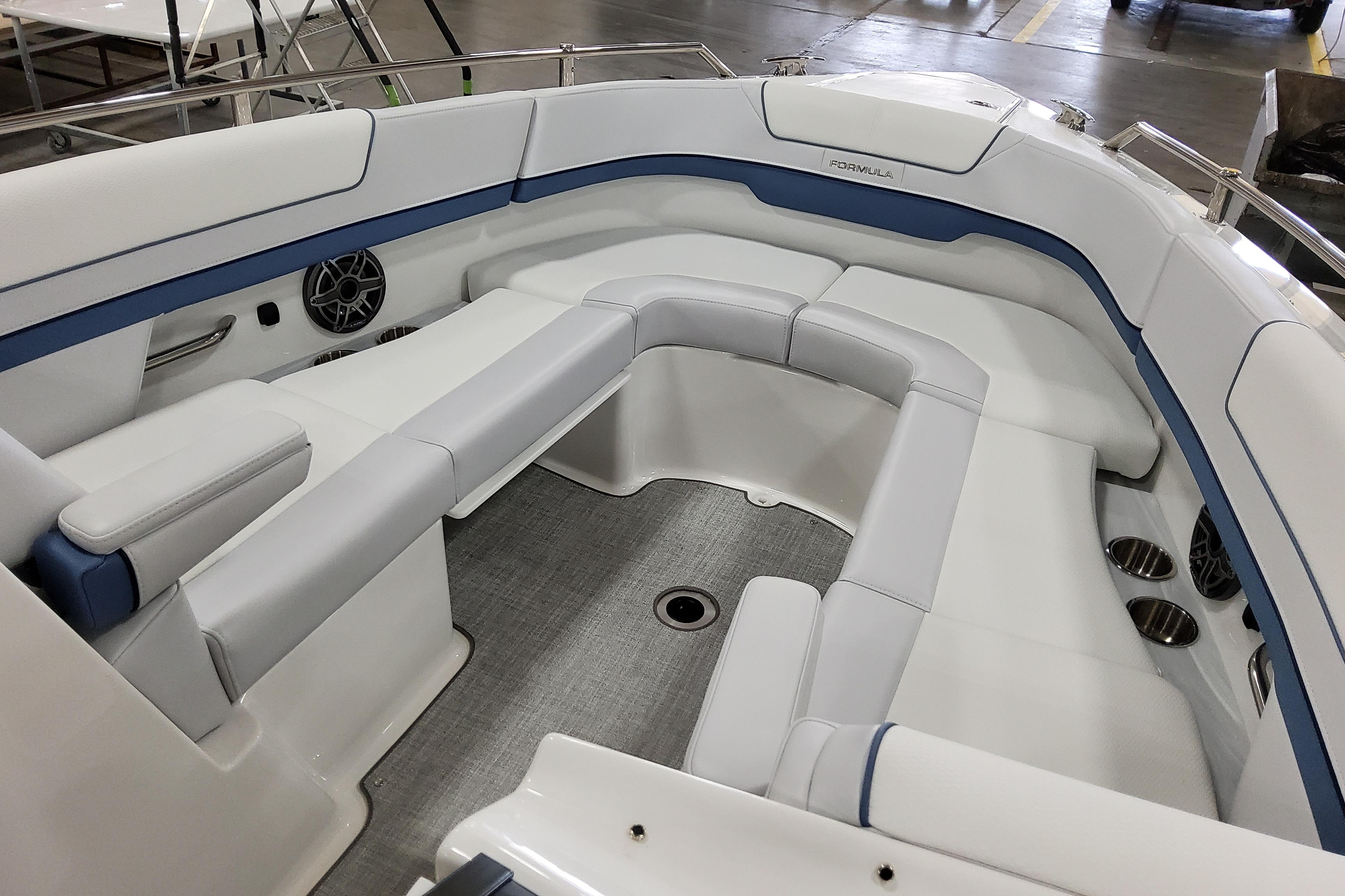 Slide: The Image of 2026 Formula 310 Bowrider OB interior with spacious seating and modern design. - 19