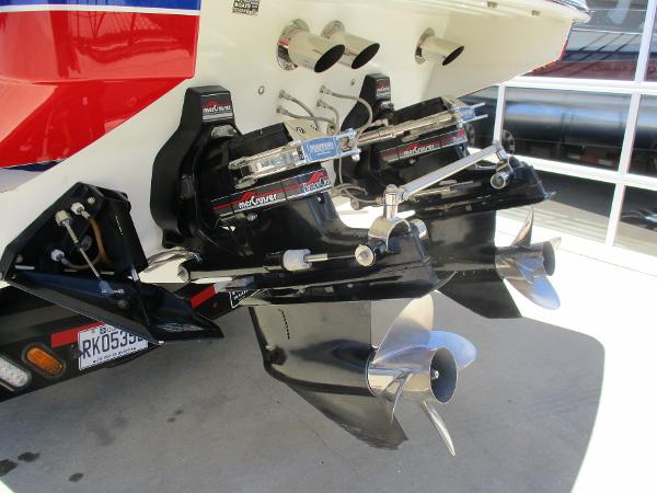 Slide: The Image of 1997 Formula 382 FASTech boat with dual MerCruiser outdrives and stainless steel propellers. - 6