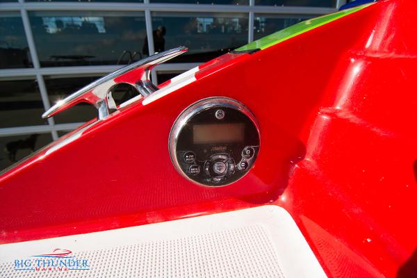 Slide: The Image of Close-up of 2012 Formula 382 FASTech boat dashboard with control panel. - 12