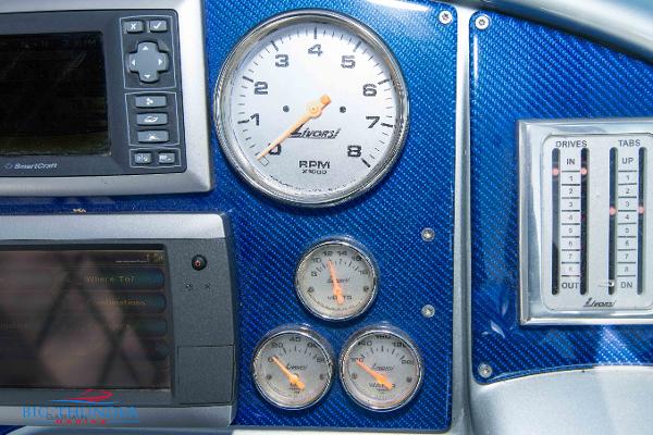 Slide: The Image of Dashboard of a 2012 Formula 382 FASTech boat with gauges and controls. - 22