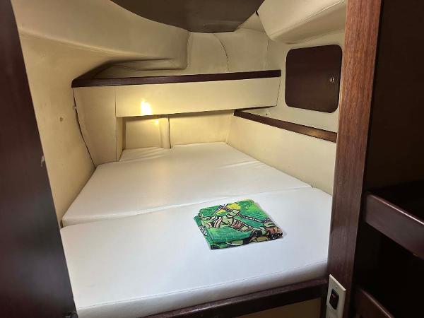 Slide: The Image of Cozy cabin interior of 1998 Fountaine Pajot Athena 38 catamaran. - 12
