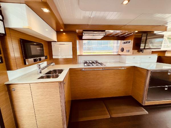 Slide: The Image of Modern kitchen interior of 2015 Fountaine Pajot Cumberland 47 LC yacht. - 28