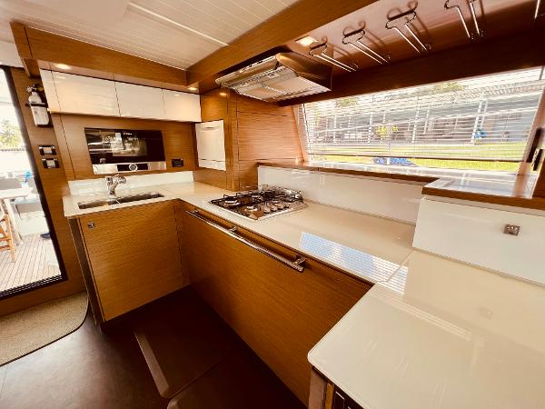 Slide: The Image of Modern kitchen interior of 2015 Fountaine Pajot Cumberland 47 LC yacht. - 31