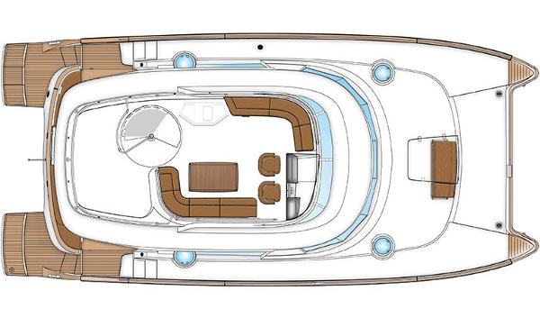 Slide: The Image of Manufacturer Provided Image: Fountaine Pajot Cumberland 47 LC Flybridge Layout Plan - 55