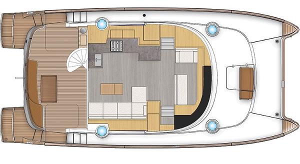 Slide: The Image of Manufacturer Provided Image: Fountaine Pajot Cumberland 47 LC Upper Deck Layout Plan - 56