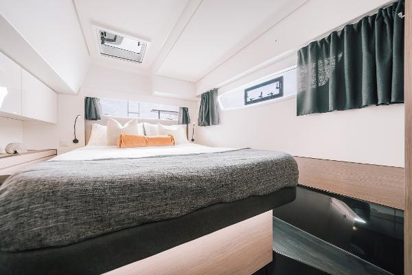 Slide: The Image of Modern bedroom interior of 2024 Fountaine Pajot Tanna 47 catamaran. - 5