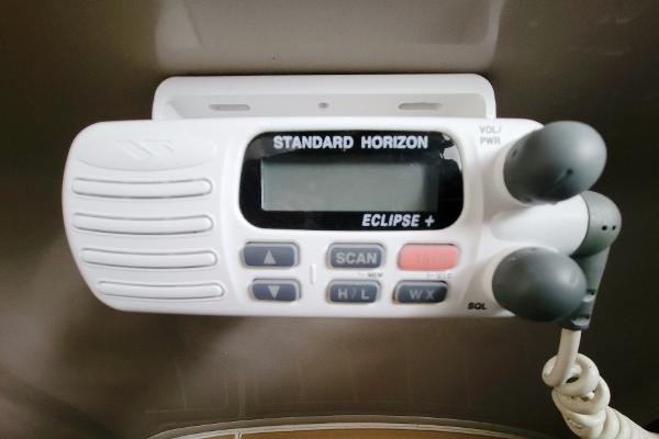 Slide: The Image of Marine radio on 2004 Four Winns 268 Vista boat, Standard Horizon Eclipse+ model. - 18