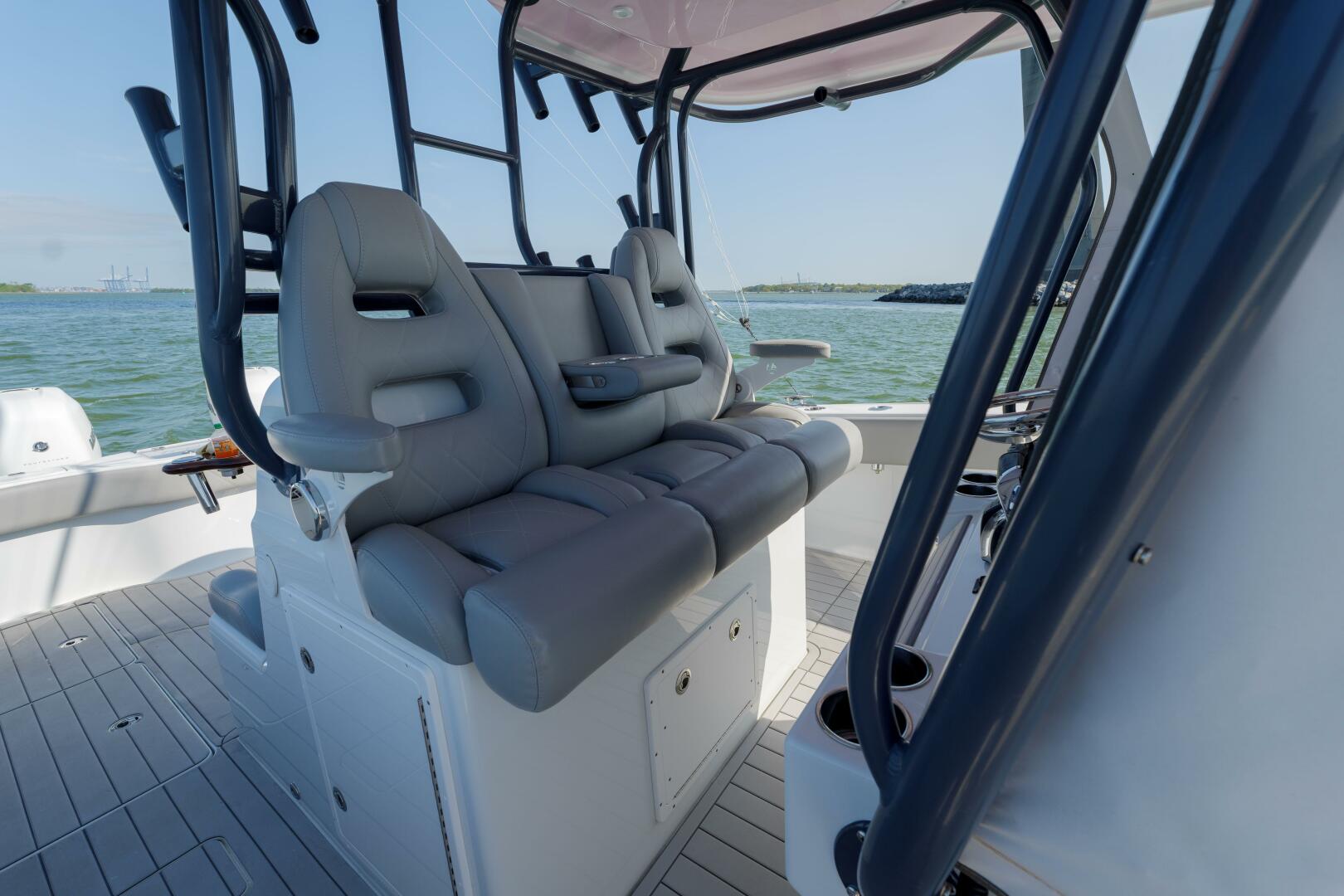 Slide: The Image of Freeman 37 Outnumbered- Helm Seating 2020 Freeman 37 Flybridge Outnumbered - 5236009