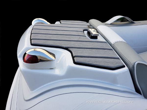 Slide: The Image of Gala V360 boat rear deck with sleek design, 2025 model. - 3