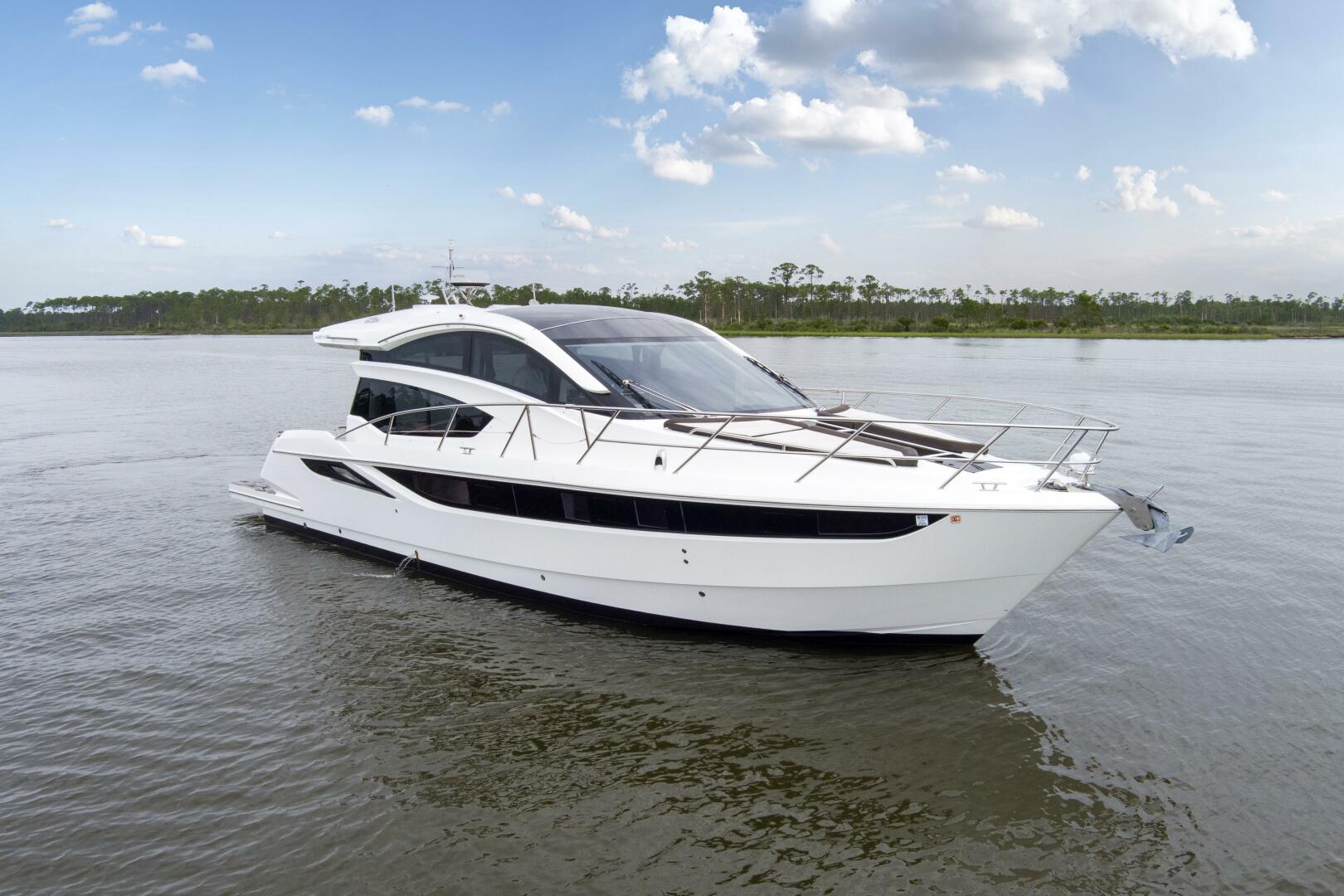 Slide: The Image of 2020 43 Galeon HTC _Sea La Vie_ Starboard Forward Profile - 5344061