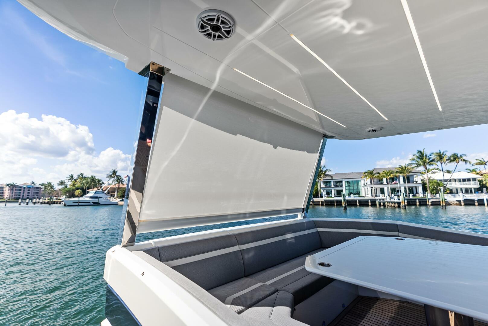 Slide: The Image of 2023 Galeon 640 Flybridge- FOOD FIGHTER- Aft Deck Shade - 5168539