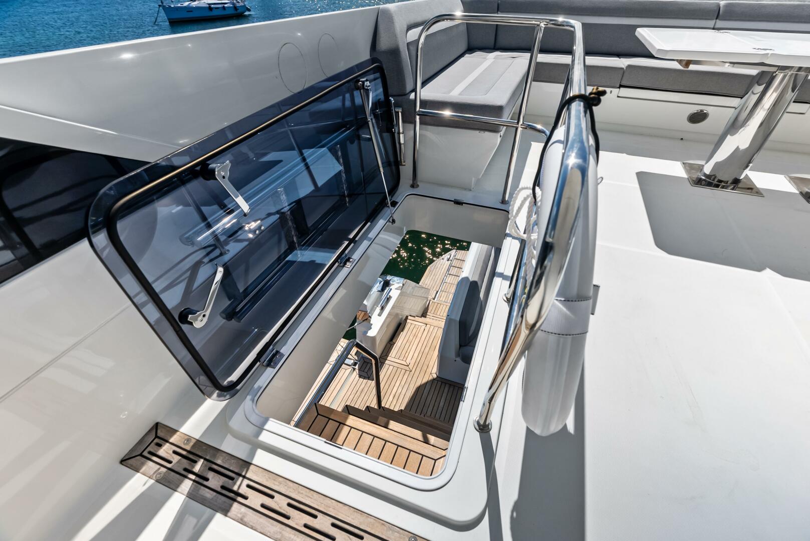Slide: The Image of 2023 Galeon 640 Flybridge- FOOD FIGHTER- Flybridge Stairs Flybridge Stairs - 5168513