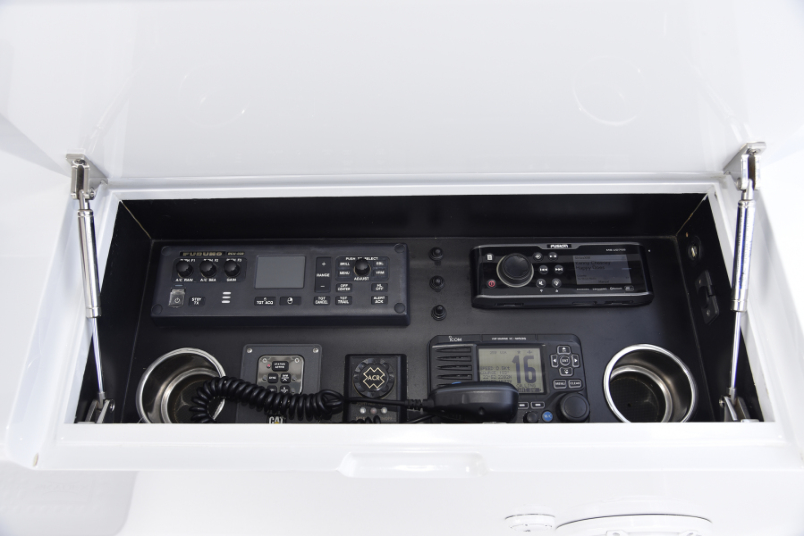 Slide: The Image of 2013 Garlington 61 Convertible - Electronics Glove Box - 3930949