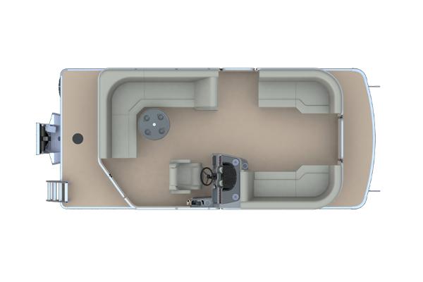 Slide: The Image of Manufacturer Provided Image: 2022 Godfrey Sweetwater 2086 CX pontoon boat interior layout. - 10