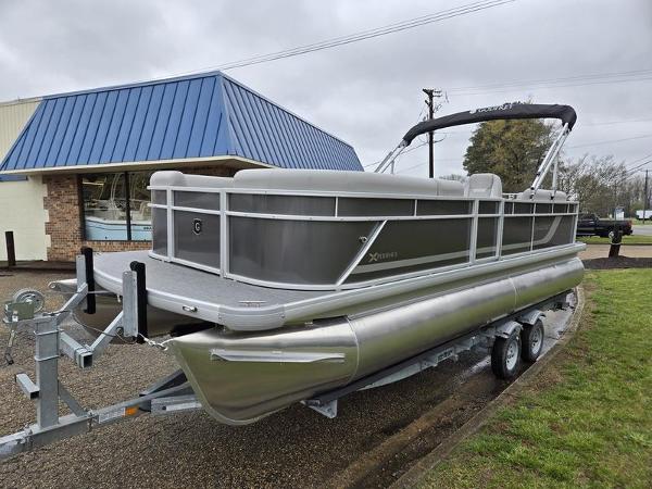 Slide: The Image of 2024 Godfrey Xperience 2286 SBX pontoon boat on a trailer. - 12