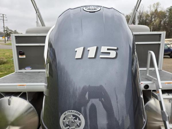 Slide: The Image of 2024 Godfrey Xperience 2286 SBX boat with 115 HP outboard motor. - 9