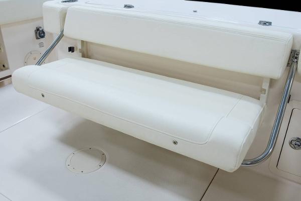Slide: The Image of Manufacturer Provided Image: 2019 Grady-White Canyon 306 fold-down transom seat in white. - 12