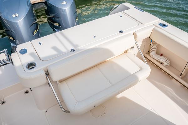 Slide: The Image of Manufacturer Provided Image: 2019 Grady-White Canyon 306 boat with twin Yamaha engines and foldable seating. - 14