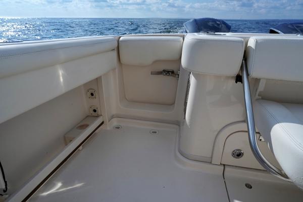 Slide: The Image of 2016 Grady-White Express 330 boat interior with ocean view. - 22