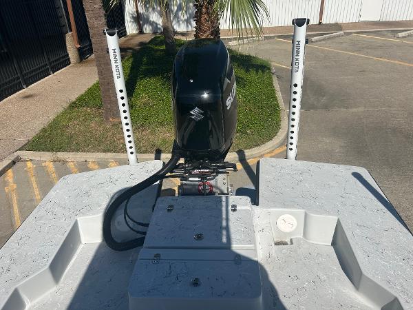 Slide: The Image of 2024 Gulf Coast VariSide boat with Suzuki outboard motor and Minn Kota accessories. - 22